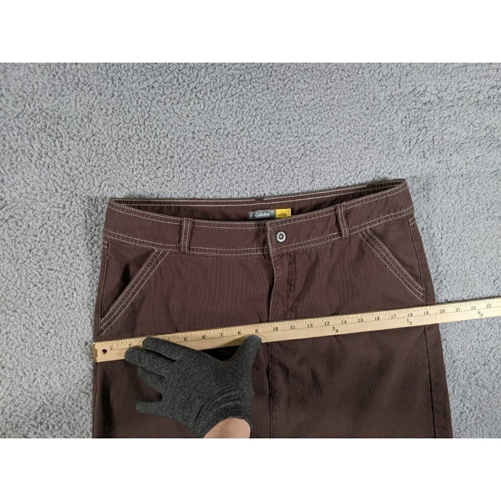 Cabela's Skirt Womens 12 Button Flap Cotton Stretch Brown Casual Outdoor - Picture 13 of 14